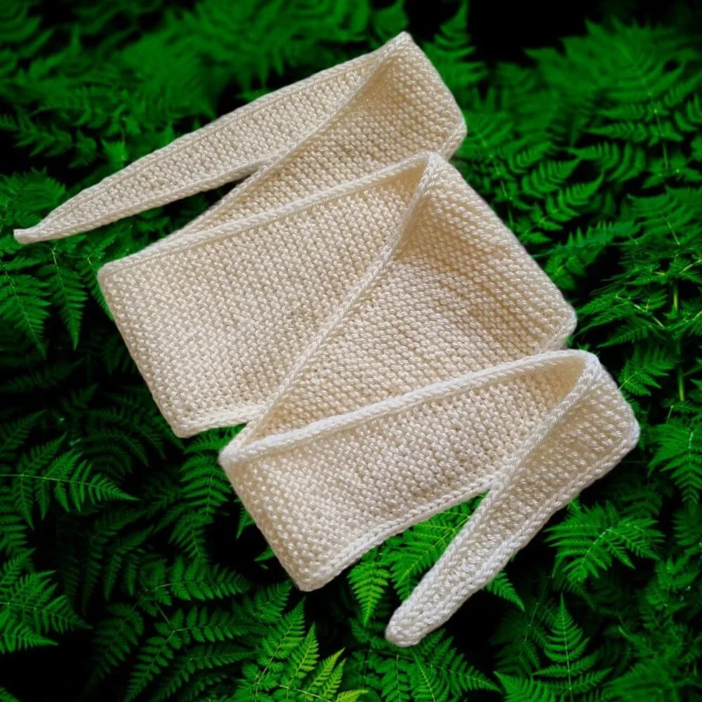 Sophie Scarf Knit Handmade Neck Warmer Creme Wool Acrylic Blend
